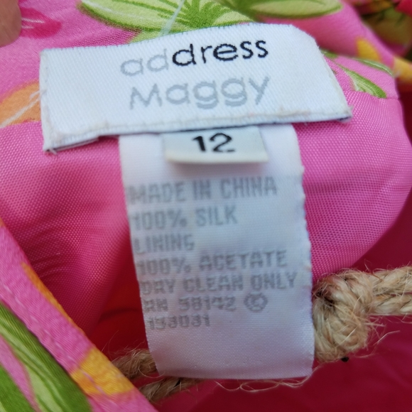 Vintage Floral Silk Dress - Picture 7 of 7